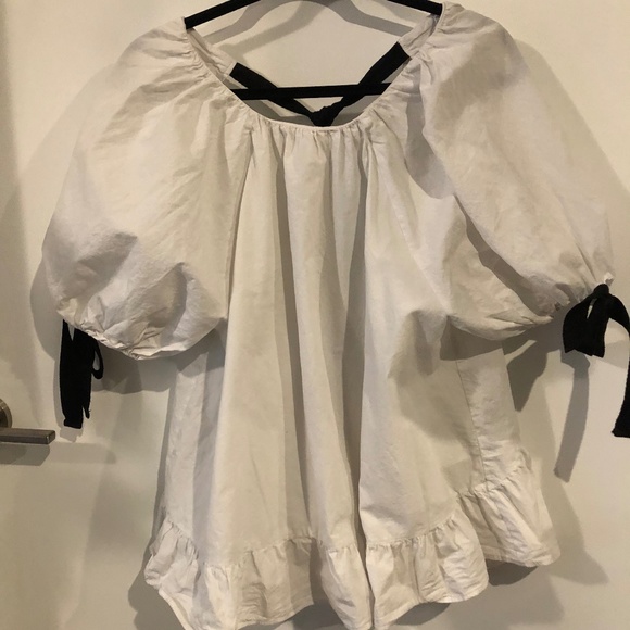 Zara, white cotton open back summer top - Picture 1 of 4